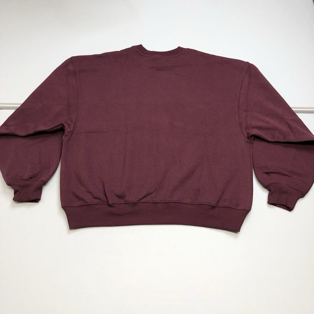 BP Nordstrom Sweatshirt Womens Small Burgundy Fleece Long Sleeve Pullover - Picture 8 of 8